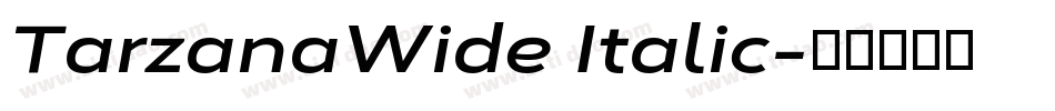TarzanaWide Italic字体转换